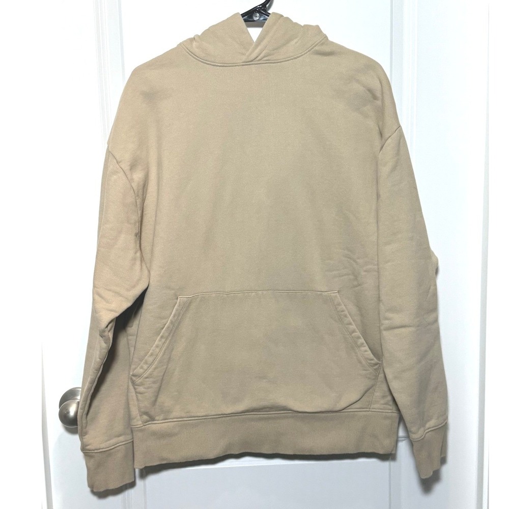 ASOS DESIGN Men's Hoodie M Tan Cotton Blend Kangaroo Pocket Streetwear Casual